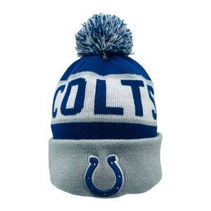 Indianapolis Colts NFL New Era Men's Knit Hat With Pom & Cuff O/S